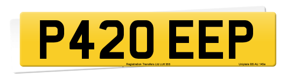 Registration number P420 EEP